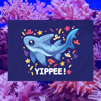 September Yippee Shark 5"x7" Fine Art Print