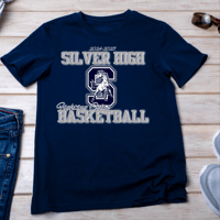 Silver High Basketball Tee