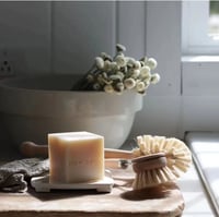 Image 1 of Gift set, one dish soap + one soap tray square + one jute/cotton dishcloth