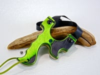 Image 6 of Handcrafted Wooden Slingshot, Green Hornet Spectraply Wood Sling Shot, LEFT OR RIGHT handed