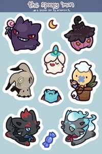 Image 1 of Spoopy 'Mon Waterproof Vinyl Sticker Set