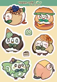 Image 2 of Rowlet Cafe 1 Vinyl Waterproof Stickers