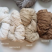 Image 2 of NEW chunky recycled cotton yarn from Argentina, 250 grams hank, available in different colors