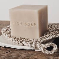 Image 4 of Gift set, one dish soap + one soap tray square + one jute/cotton dishcloth