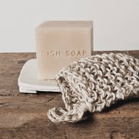 Image 5 of Gift set, one dish soap + one soap tray square + one jute/cotton dishcloth