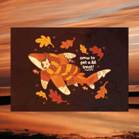 October Lil Treat Shark 5"x7" Fine Art Print