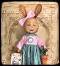 Folk Art original Bunny Carrot Doll Easter or Spring 