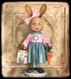 Folk Art original Bunny Carrot Doll Easter or Spring 