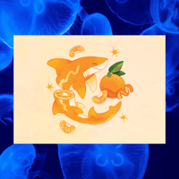 December Orange Shark 5"x7" Fine Art Print