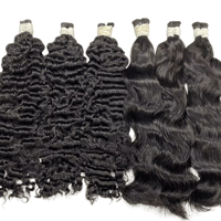 Image 5 of Double Drawn Raw Brazilian Curly Hair Bulk Braiding (1/3/4 Packs) 