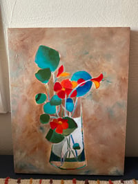 Image 2 of Original Floral Acrylic Painting 