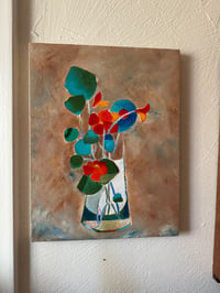 Image 3 of Original Floral Acrylic Painting 