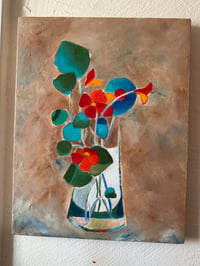 Image 4 of Original Floral Acrylic Painting 