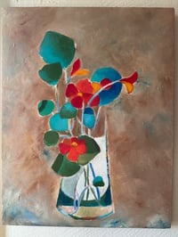 Image 1 of Original Floral Acrylic Painting 