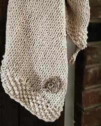 Image 5 of Eco-Friendly Flower Kitchen Towel - Recycled Cotton Yarn - Crochet Jute Flower - 14x20/14x25 Inches