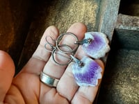 Image 6 of Amethyst Feather earrings. n1