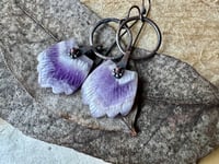 Image 8 of Amethyst Feather earrings. n1