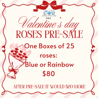 Rainbow or blue Valentine's Day Pre Sale Roses 