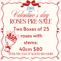 2 Boxes 40 cm Valentines Day Roses Pre-sale