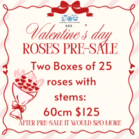 Roses Pre-Sale 2 boxes Valentines Day 60cm