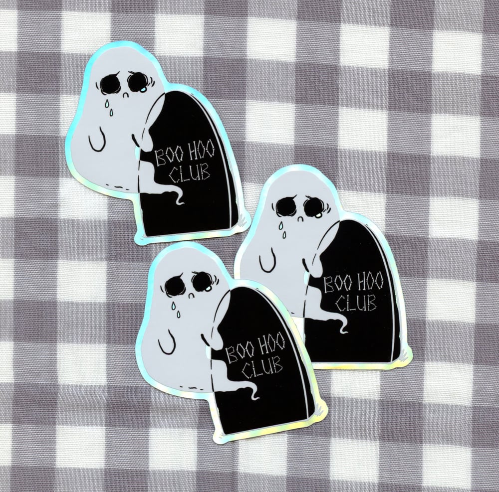 Image of BooHoo Club Holographic Vinyl Sticker
