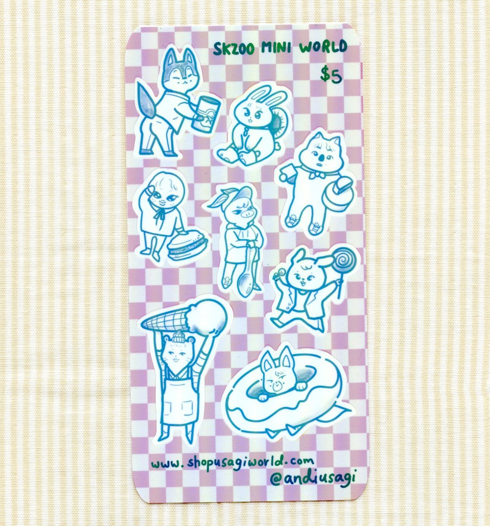 Image of SKZoo Mini World Sticker Sheet