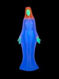 Image 1 of "The Divine Feminine" Glow/UV reactive One Off- Orange and Aqua