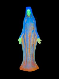 Image 1 of "The Divine Feminine" Glow/UV reactive One Off- Blue and Peach