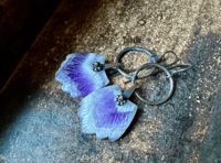 Image 4 of Amethyst Feather earrings. n1
