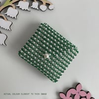 Image 4 of forest green pearl purse