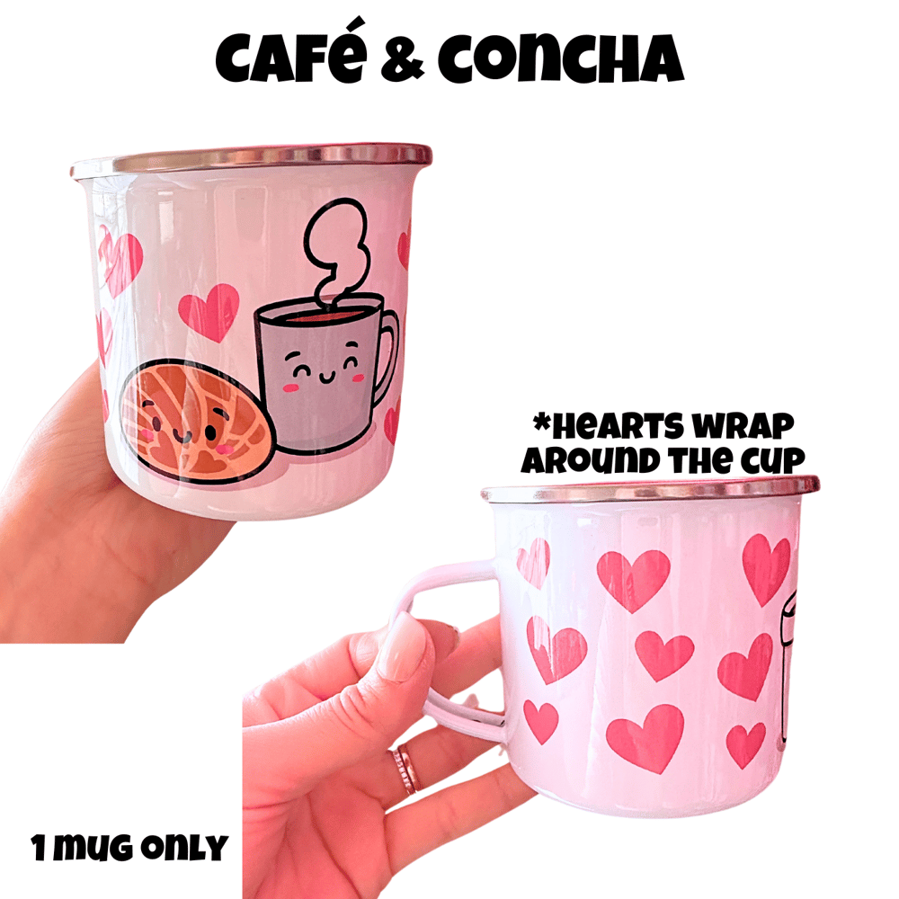 Image of Food Couple Hearts Stainless Steel Mini Mug☕️💕