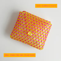 Image 2 of pink and yellow purse