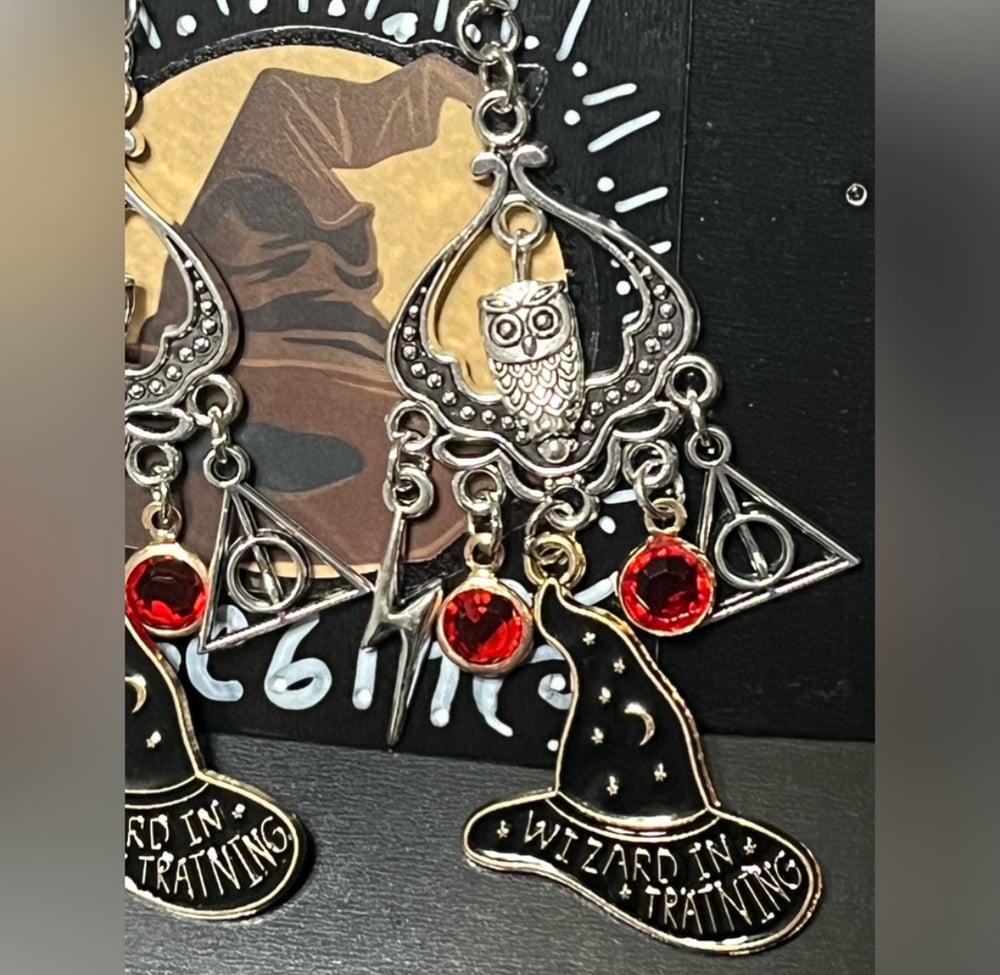 Image of Sorcerers Stone Harry Potter Jewelry Earrings Movie Lightening Bolt 