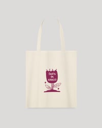 Image 2 of Tote bag Always Bloom: Natural - Deep Pink