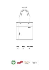 Image 3 of Tote bag Always Bloom: Natural - Deep Pink