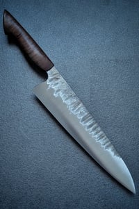 Forged Gyuto 52100 Curly Walnut (not stabilized)