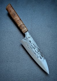 Image 1 of Forged Funayuki Style Petty 52100 Spalted Maple