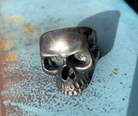 Image 3 of Skull Ring 2, Hand Made, Oxidised Silver 