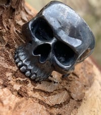 Image 1 of Skull Ring 2, Hand Made, Oxidised Silver 