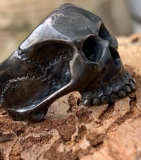 Image 2 of Skull Ring 2, Hand Made, Oxidised Silver 