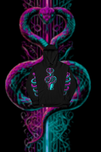 Image 1 of SNAKED - BLACK UNISEX HOODIE