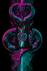 Image 3 of SNAKED - BLACK UNISEX HOODIE