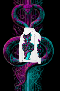 Image 2 of SNAKED - WHITE UNISEX HOODIE