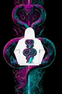 Image 3 of SNAKED - WHITE UNISEX HOODIE