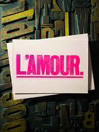 Image 3 of L'Amour | Letterpress Card | Candy Pink