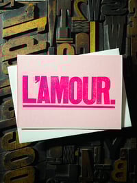 Image 4 of L'Amour | Letterpress Card | Candy Pink