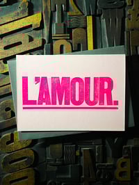 Image 6 of L'Amour | Letterpress Card | Candy Pink
