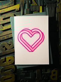 Image 6 of Infinity Heart | Letterpress Card | Candy Pink