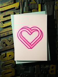 Image 5 of Infinity Heart | Letterpress Card | Candy Pink