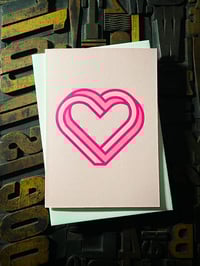 Image 4 of Infinity Heart | Letterpress Card | Candy Pink
